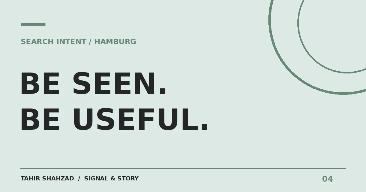 SEO for a Hamburg Event Agency: Starting With Search Intent illustration